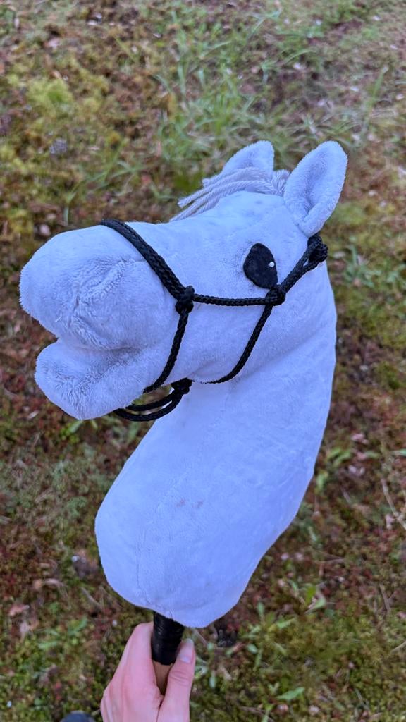 Wit hobby horse met hoofdstel - gebruikt, Ophalen of Verzenden, Gebruikt