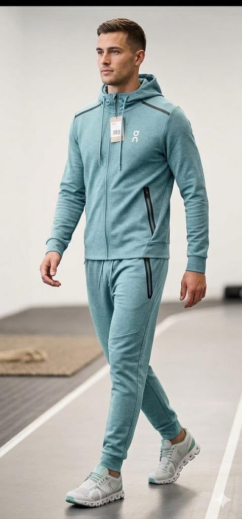 Stijlvol heren trainingspak - Comfortabel en modern, Fitness, Maat 48/50 (M), Zwart, Nieuw