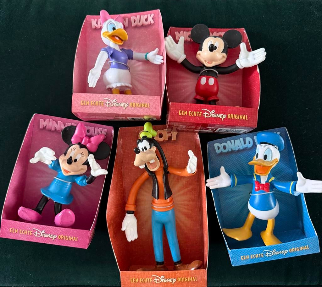 AH Disney spaaractie figuren (Pluto ontbreekt), Ophalen of Verzenden, Mickey Mouse, Nieuw, Beeldje of Figuurtje