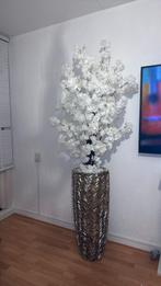 Mooi schelpenvazen met bloesem boom, Ophalen of Verzenden, Zo goed als nieuw