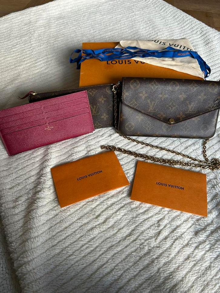 Louis Vuitton Pochette Felicie, Sieraden, Tassen en Uiterlijk, Tassen | Damestassen, Gebruikt, Handtas, Bruin, Ophalen