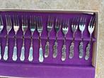 Vork zilver zilveren vorkjes 12 stuks met doos, Antiek en Kunst, Ophalen