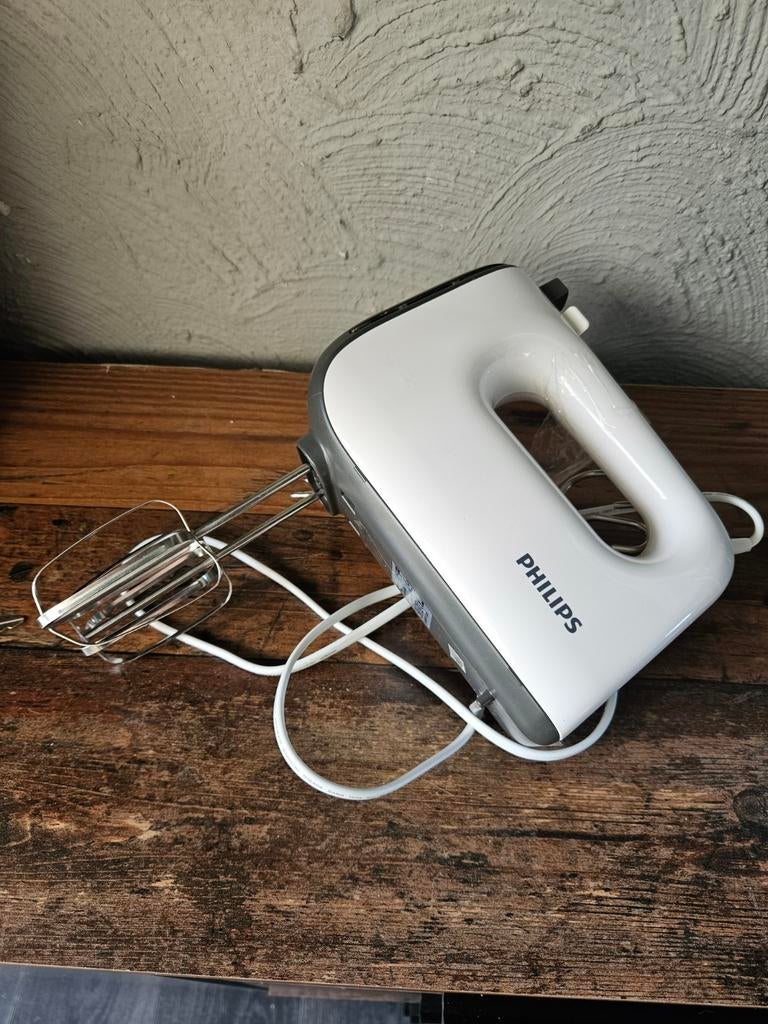 Philips HR3745 Handmixer - 450W - Wit/donkergrijs werkend, Witgoed en Apparatuur, Keukenmixers, Ophalen of Verzenden, Gebruikt