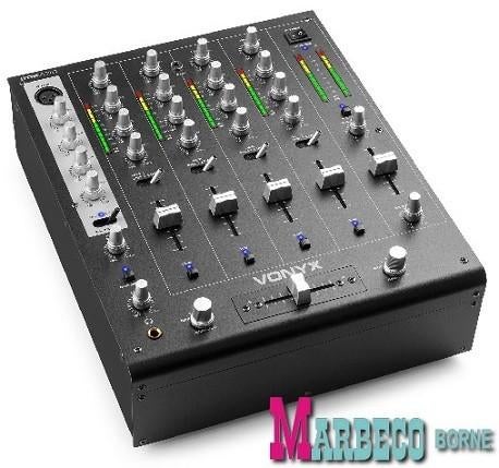 Mixer, Mengpaneel met USB, 4-Kanaals DJ Mixer, Vonyx, Nieuw, Info@marbeco.nl, Overige instrumenten