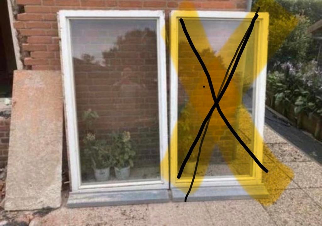 Een hardhouten kozijn en dorpel, Raamkozijn, Zo goed als nieuw, Hout, Ophalen