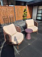Zo goed als nieuwe tuinstoelen 2x met bijzettafel, Ophalen, Zo goed als nieuw, Overige materialen