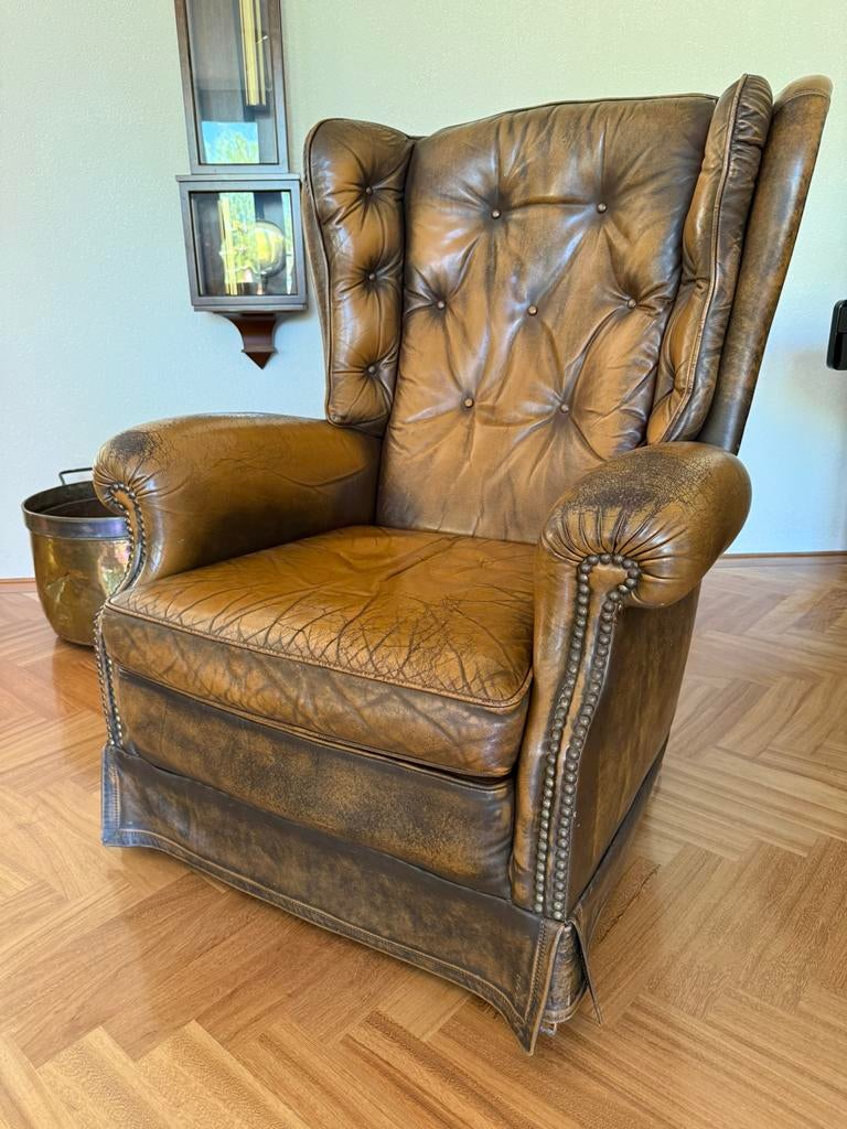 Fauteuil, Ophalen, Gebruikt, Minder dan 75 cm, Leer