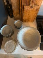 House doctor servies grijs/blauw (24 stuks), Ophalen, Overige materialen, Zo goed als nieuw, Bord(en)
