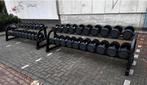 Technogym pu rubberen dumbells 4 t/m 40kg +2 Dumbells Rekken, Ophalen, Gebruikt, Dumbbell