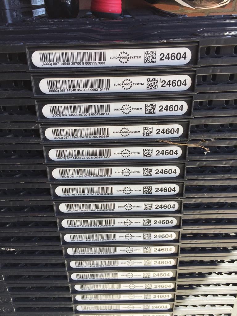 Klapkrat Zwart en groen, Gebruikt, 40 tot 60 cm, Opvouwbaar, 50 tot 75 cm