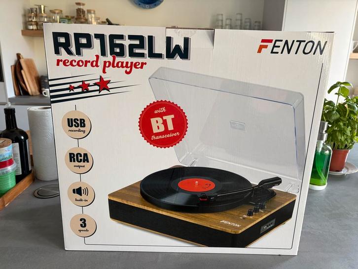 Fenton RP162LW platenspeler, Audio, Tv en Foto, Platenspelers, Nieuw, Platenspeler, Overige merken, Pitch-regelaar, Ophalen of Verzenden