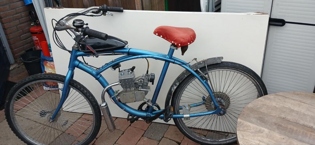 Fiets met motertje 50cc opnaper, Ophalen, Gebruikt, Staal