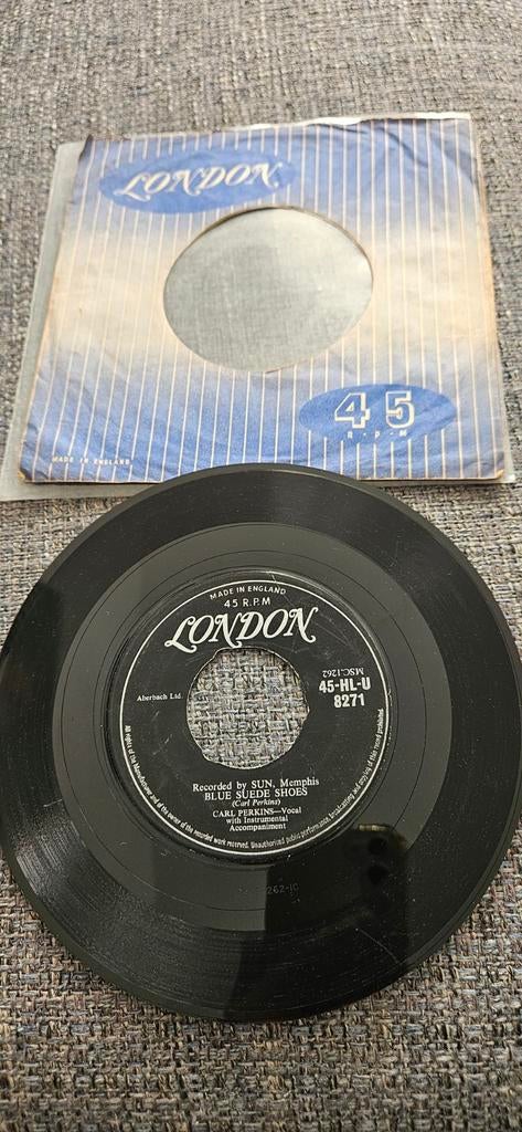 Carl Perkins-Blue suede shoes Rockabilly London UK Zeldzaam, Cd's en Dvd's, Vinyl Singles, Ophalen of Verzenden, Gebruikt