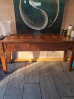 Sidetable 1.58 lang 50 breed 78 hoog, Huis en Inrichting, Tafels | Sidetables, Ophalen, Teakhout, Zo goed als nieuw, 150 tot 200 cm