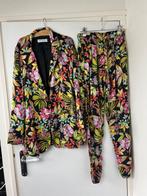 Amaya Amsterdam broekpak pantalon blazer floral zwart  XS, Kostuum of Pak, Amsterdamsestraatweg 43 B, 1411AX Naarden, Zwart, Ophalen of Verzenden