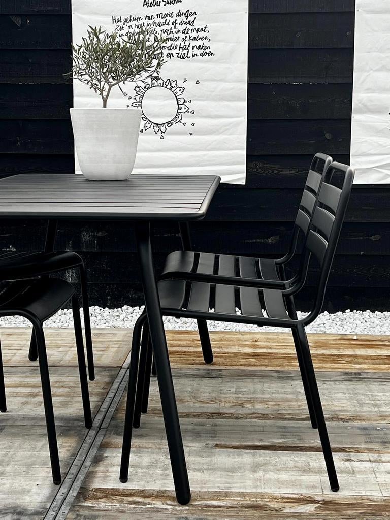 MaximaVida metalen tuinstoel 6x zwart, Tuin en Terras, Ophalen, Zo goed als nieuw, Overige materialen, 2 zitplaatsen