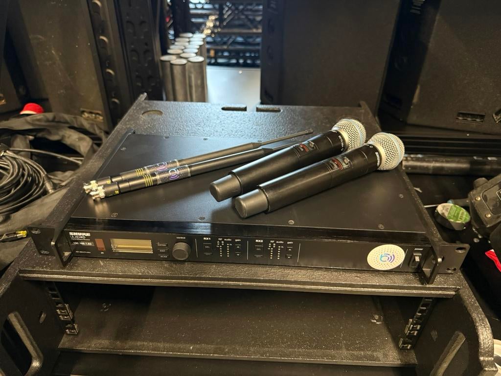 Shure ULXD dual inclusief handhelds k51 band, Muziek en Instrumenten, Microfoons, Ophalen of Verzenden, Zo goed als nieuw, Zangmicrofoon