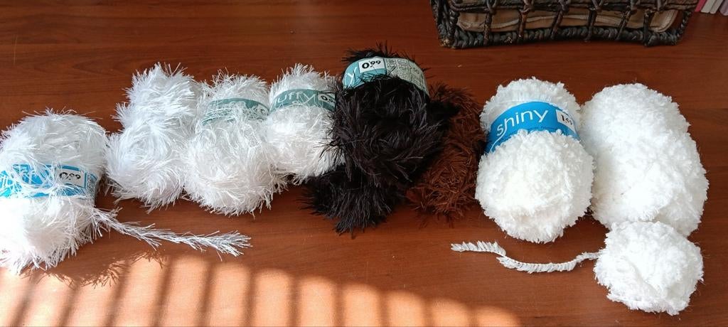 fluffy en Shiny wol, Ophalen of Verzenden, Breien of Haken, Wol of Garen