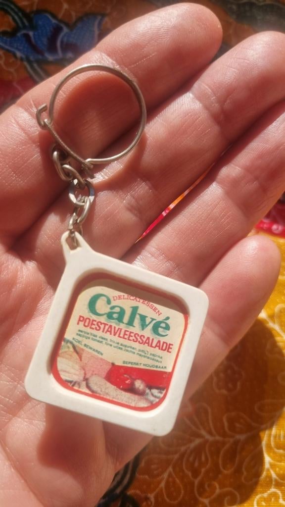 Vintage Calvé Poestavleessalade Sleutelhanger, Ophalen of Verzenden, Gebruikt