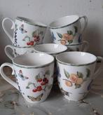 JBS Home Collection 'Fruit & Flowers' Mokken - 7 stuks, Ophalen of Verzenden, Zo goed als nieuw, Overige stijlen, Kop(pen) en/of Schotel(s)