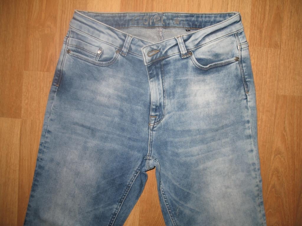 Corel Superstretch Spijker Broek blauw met Fade Effect Mt. M, Blauw, Ophalen of Verzenden, Zo goed als nieuw, Lang