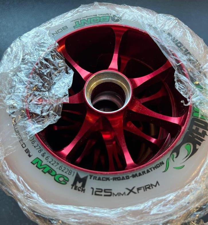 NIEUW - 5x Bont Red Magic – 125mm X-firm skeelerwielen, Ophalen of Verzenden, Nieuw, Wielen of Lagers, Overige merken