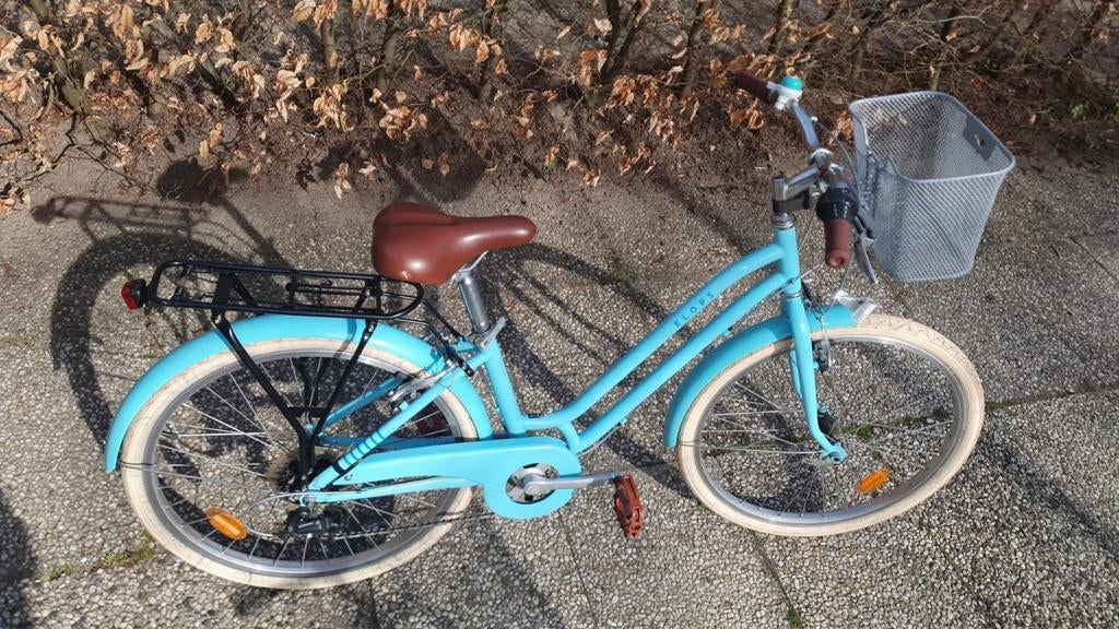Decathlon Elops meisjesfiets met mandje en bagagedrager, Ophalen, Decathlon Elops, Handrem, Gebruikt