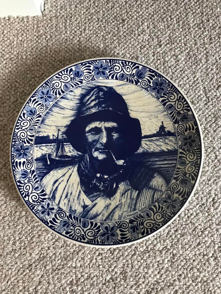 Mooi VINTAGE handbeschilderd Delfsblauw CHEMKEFA wandbord, Ophalen of Verzenden