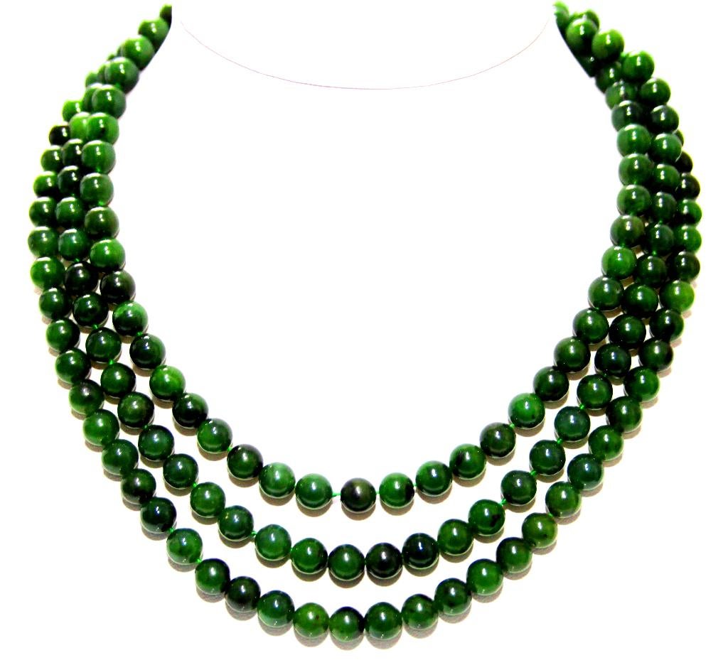 Schitterende 14-Kt Goud & Jade 140 Cm Lange Ketting, Ophalen of Verzenden, Goud, Ketting, Met edelsteen