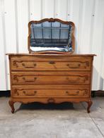 Prachtige Queen Ann dressoir met spiegel. Levering., Ophalen, Gebruikt, 100 tot 150 cm, Eikenhout