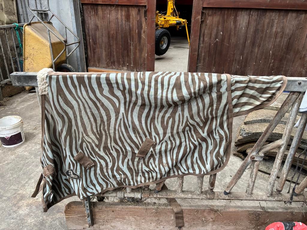 Zebra pony vliegendeken 125, Dieren en Toebehoren, Paarden en Pony's | Dekens en Dekjes, Gebruikt, Vliegendeken, Ophalen of Verzenden