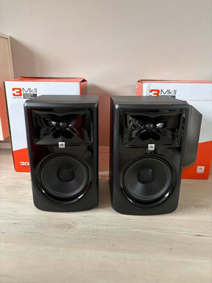 JBL 308p MK II | studio monitoren, Audio, Tv en Foto, Luidsprekers, Gebruikt, Front, Rear of Stereo speakers, 120 watt of meer