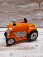 Oranje tractor spaarpot, Verzenden, Zo goed als nieuw, Steen, Aardewerk of Keramiek, Vervoermiddel