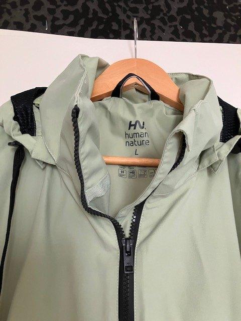Praktische lange regenjas van Human Nature, maat L, zgan, Caravans en Kamperen, Ophalen of Verzenden, Zo goed als nieuw, Regenjas