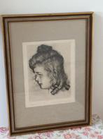 Ets meisjesportret, Max Brüning, Duitsland, Verzenden