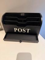 Collectione zwart houten postbakje met lade, Ophalen, Gebruikt