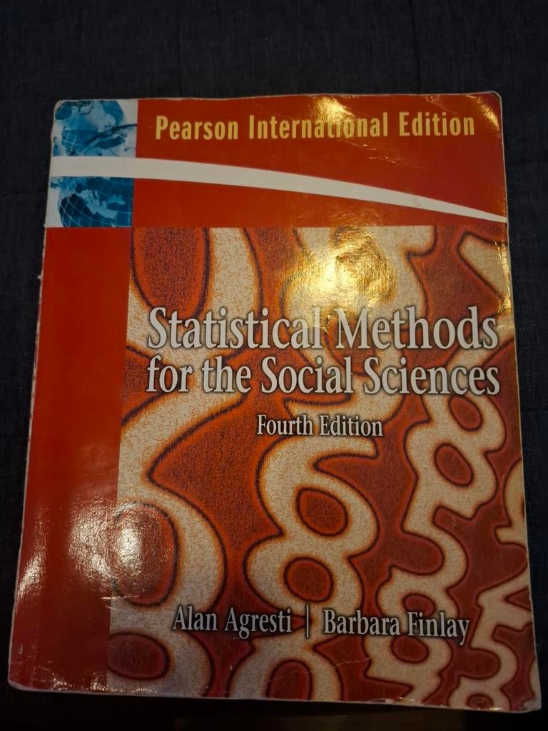 Statistical Methods for the Social Sciences (Agresti), Boeken, Studieboeken en Cursussen, Diverse auteurs, WO, Gamma, Ophalen