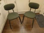 4 Ikea Stoelen Eetkamerstoelen Sandsberg olijf groene stof +, Ophalen, Overige kleuren, Zo goed als nieuw, Vier