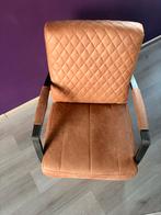 Robuuste Industriële Fauteuil - Cognac Kleur, Ophalen, Zo goed als nieuw, Metaal, Industrueel