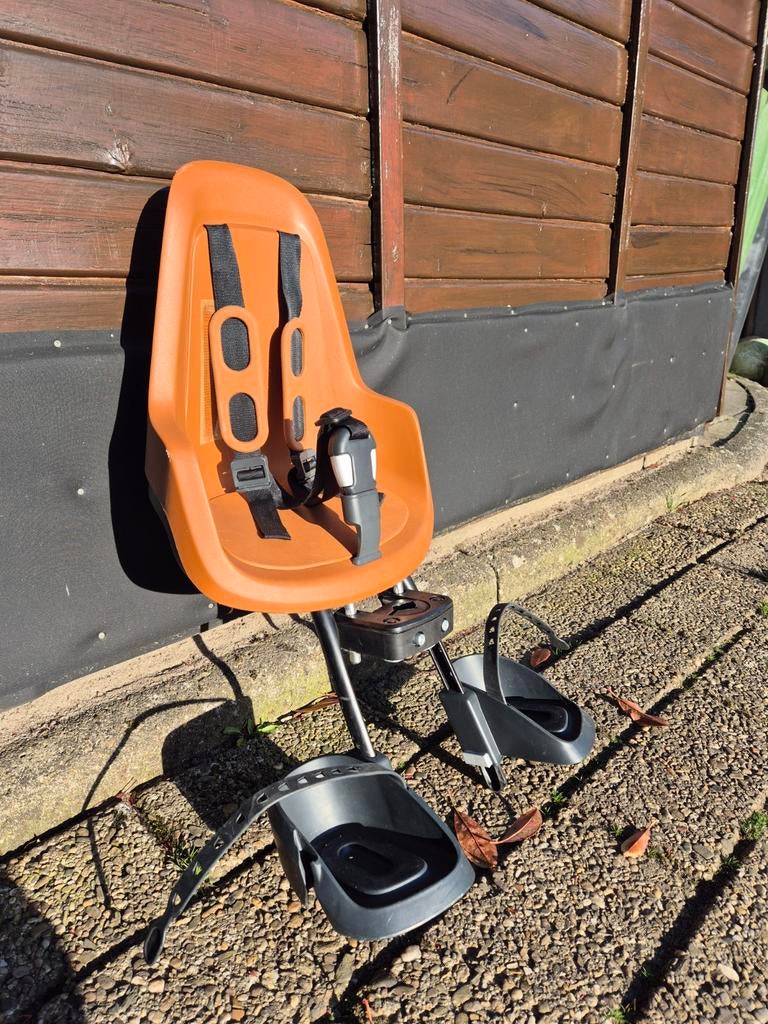 Bobike kinderfietszitje - Oranje, Fietsen en Brommers, Fietsaccessoires | Fietsstoeltjes, Achterzitje, Voetsteuntjes, 9 t/m 18 kg