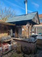 Uniek BBQ Eiland met diverse smokers en grills, Ophalen, Gebruikt, Zelfbouw, Met accessoires