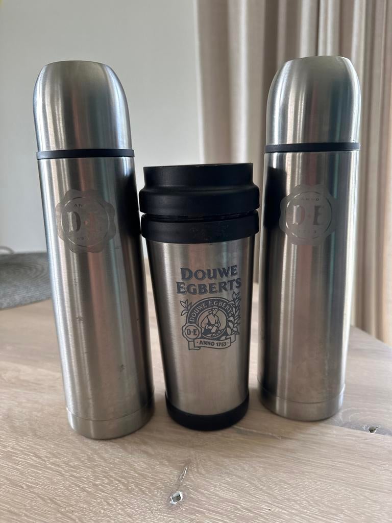 Douwe Egberts thermoskannen en travel mug, Ophalen of Verzenden, Gebruikt