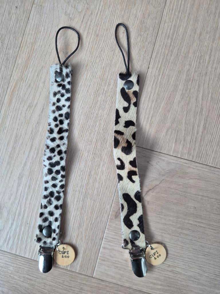 Speenkoord clips & co. 2 stuks - Luipaardprint, Ophalen of Verzenden, Nieuw, Overige typen