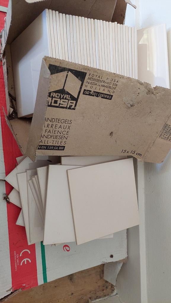 Mosa wandtegel creme 15 x 15 cm 55 stuks, Doe-het-zelf en Verbouw, Tegels, Ophalen, Nieuw, Minder dan 20 cm, Minder dan 20 cm