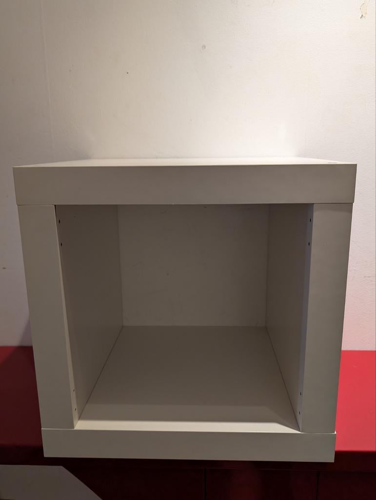 Wit kubus kastje - 43,5x44x39,5 cm, Ophalen, Gebruikt