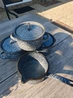 Oud Hollandse Pannen Set - Wolkjes Motief, Ophalen of Verzenden, Gebruikt, Overige materialen, Pannenset