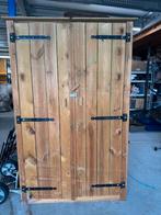 Houten zadelkast met 2 zadelsteunen en 4 hoofdstelhouders, Dieren en Toebehoren, Paarden en Pony's | Overige Paardenspullen, Ophalen