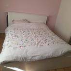 Gratis Malm Ikea bed 1.60 x 2.00, Ophalen, Gebruikt, Wit, Tweepersoons