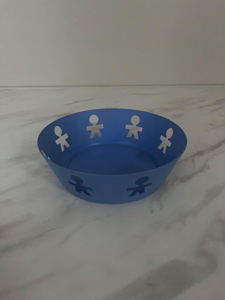 Alessi Girotondo schaal rond licht blauw 18 cm, Huis en Inrichting, Overige materialen, Schaal, Rond, Ophalen of Verzenden