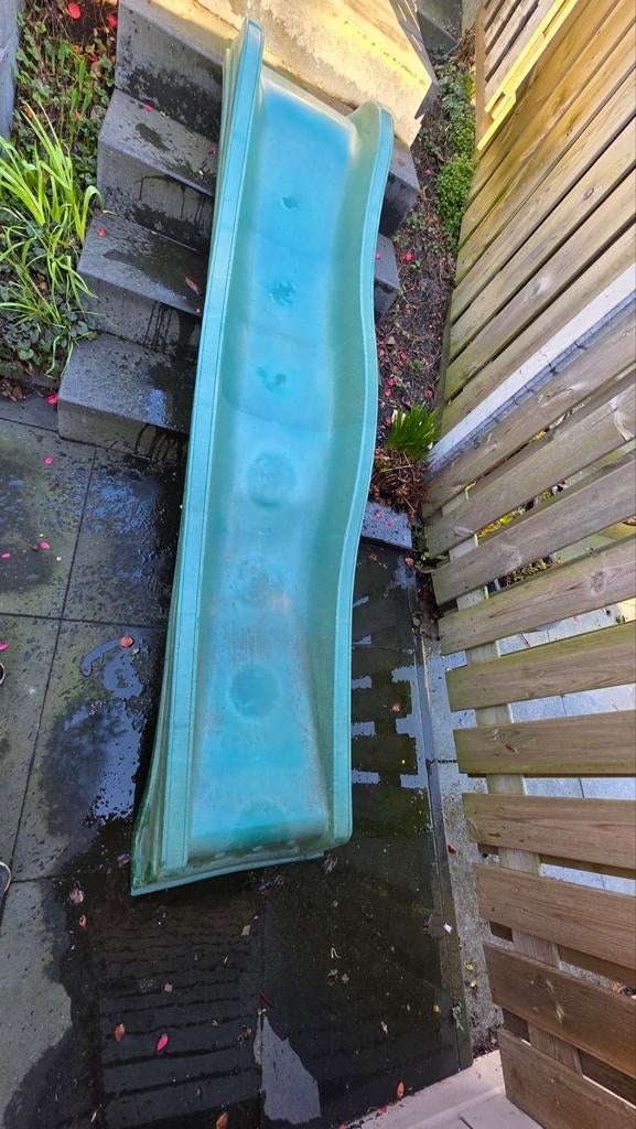 Leuke groene glijbaan voor kinderen, Ophalen, Gebruikt, Glijbaan, Aanbouwonderdeel